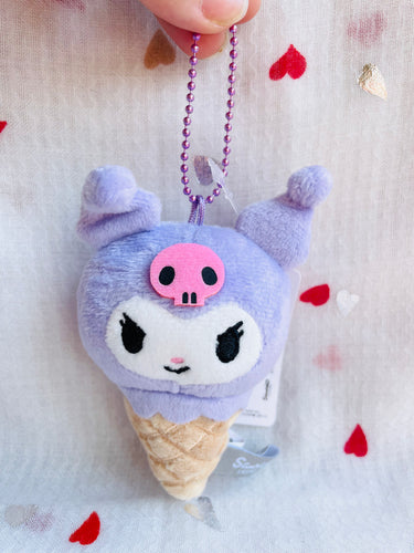 Sanrio Kuromi Ice Cream Plush Keychain 8cm Sanrio